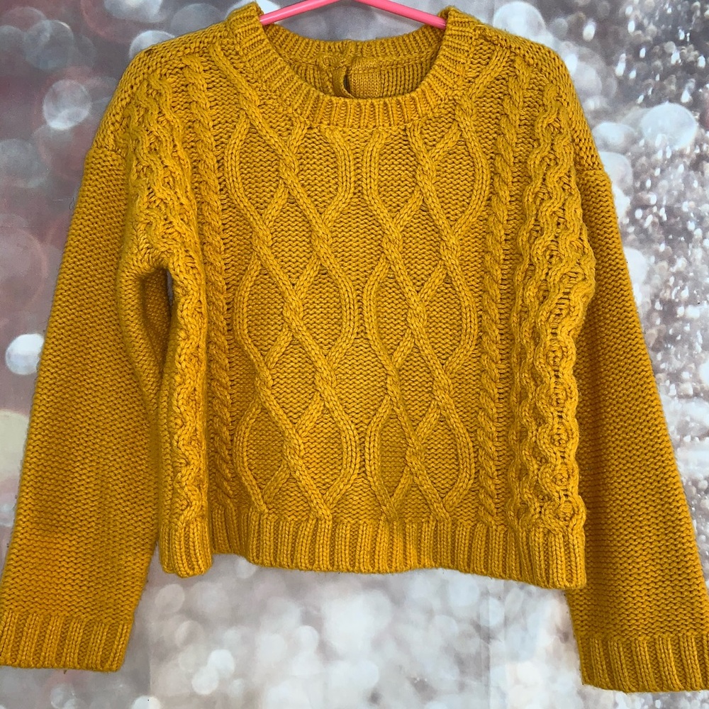 mustard yellow toddler sweater